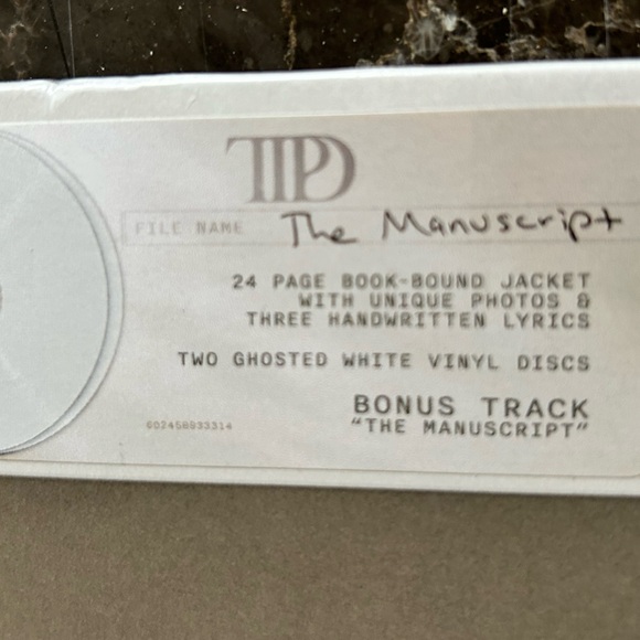 Taylor Swift The Tortured Poets Department vinyl - Manuscript edition - Picture 4 of 5